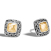 JOHN HARDY Classic Chain Gold & Silver Heritage Stud Earrings